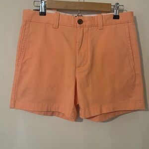 J. Crew Orange Flat Front Shorts Cotton Blend Casual